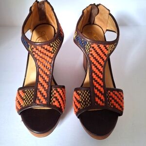 Rowen Wooden Platform Wedge Size 7.5